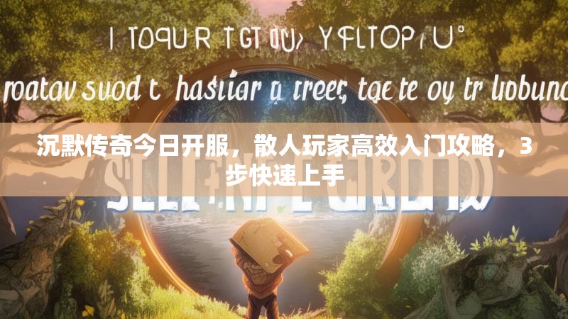 沉默传奇今日开服，散人玩家高效入门攻略，3步快速上手