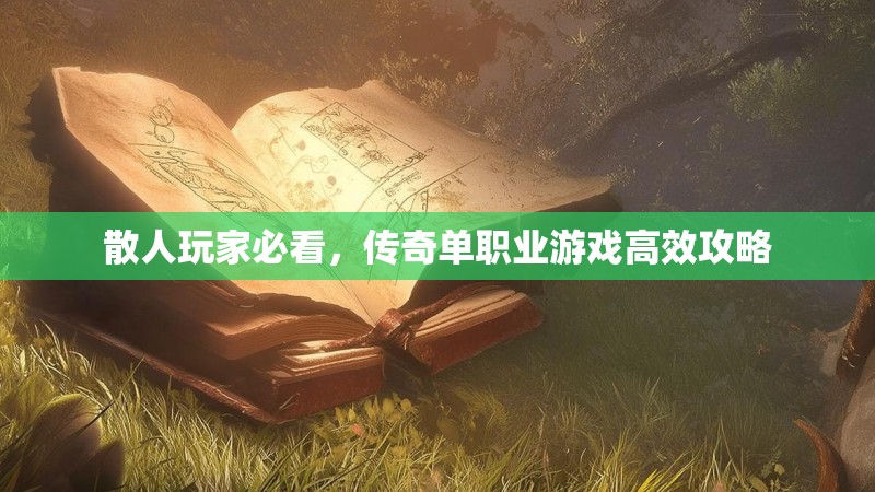 散人玩家必看，传奇单职业游戏高效攻略