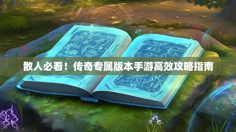 散人必看！传奇专属版本手游高效攻略指南