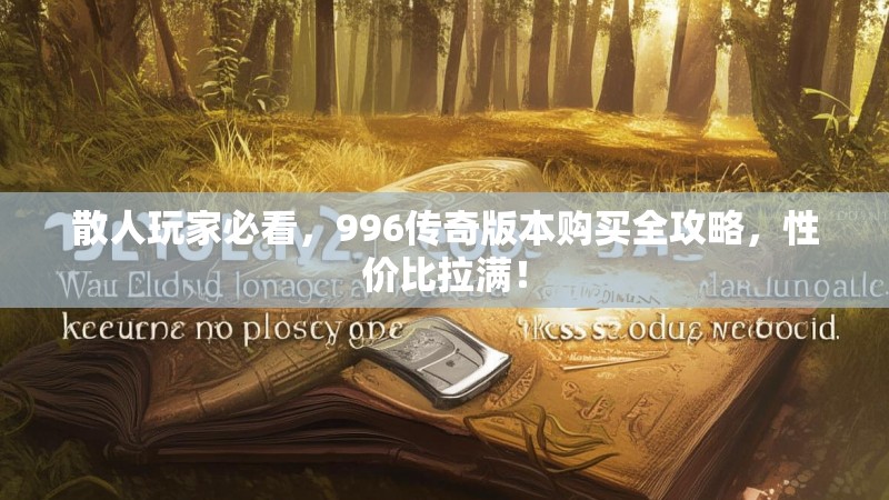 散人玩家必看，996传奇版本购买全攻略，性价比拉满！